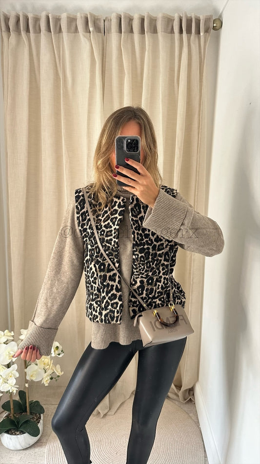 LEXI THICK LEOPARD WAISTCOAT