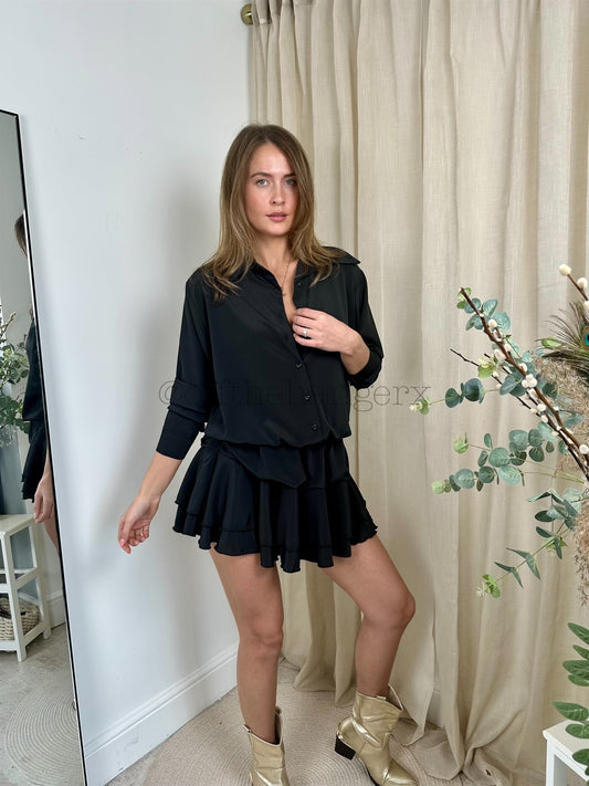 ROXI CHIFFON SHIRT DRESS