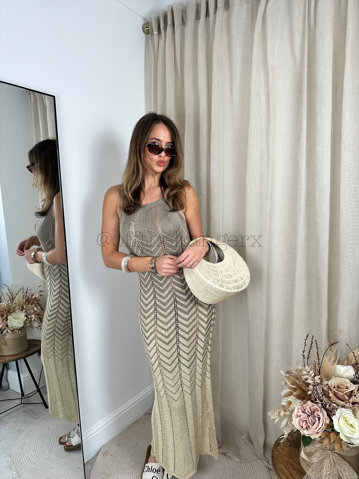 LEXI LUREX KNIT MIDAXI DRESS