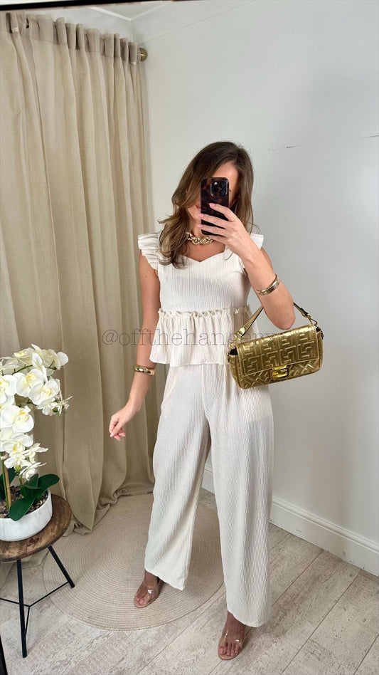 LARISSA PLEATED FRILL SET