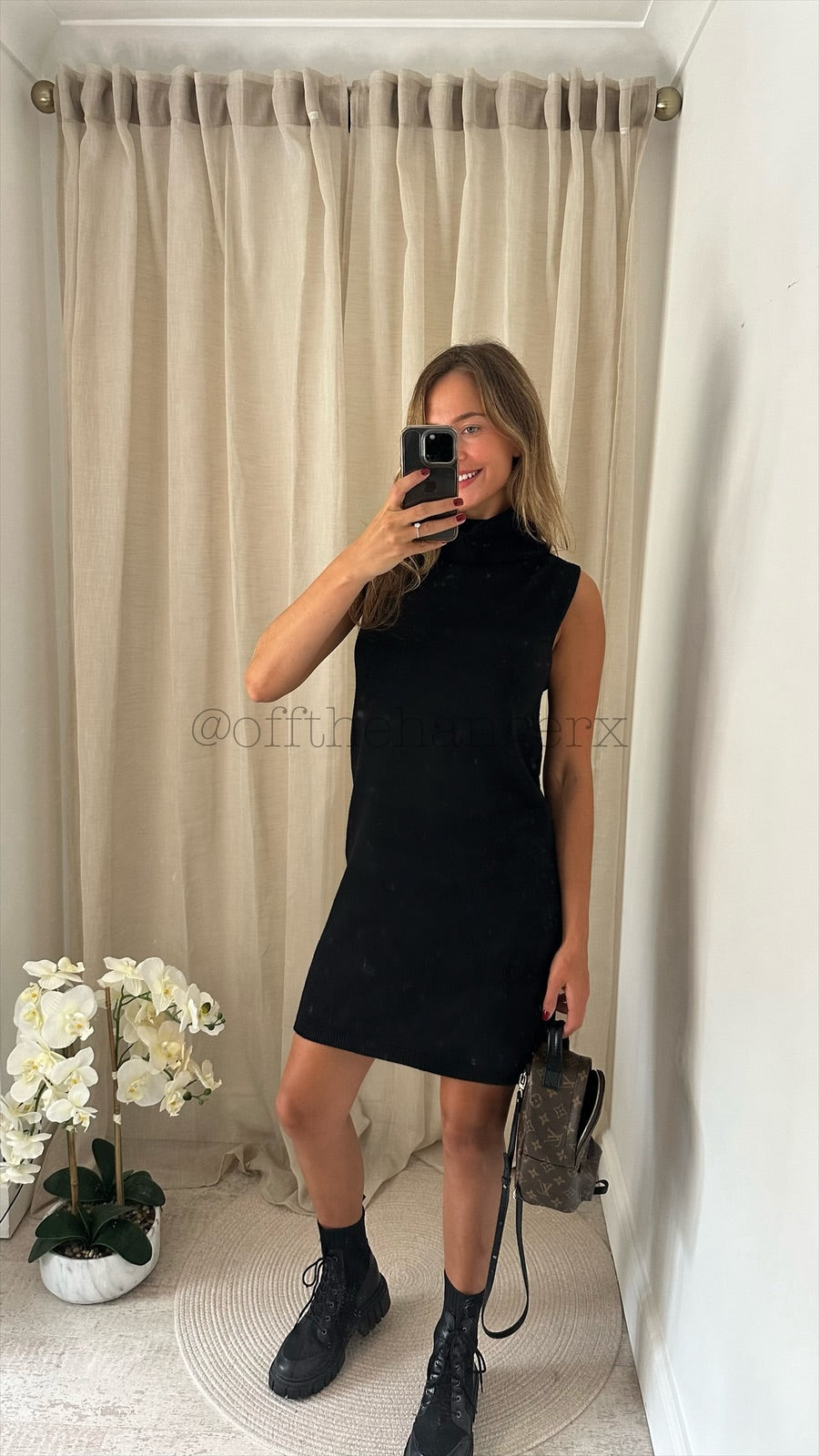 RITA SOFT KNIT ROLL NECK JUMPER DRESS