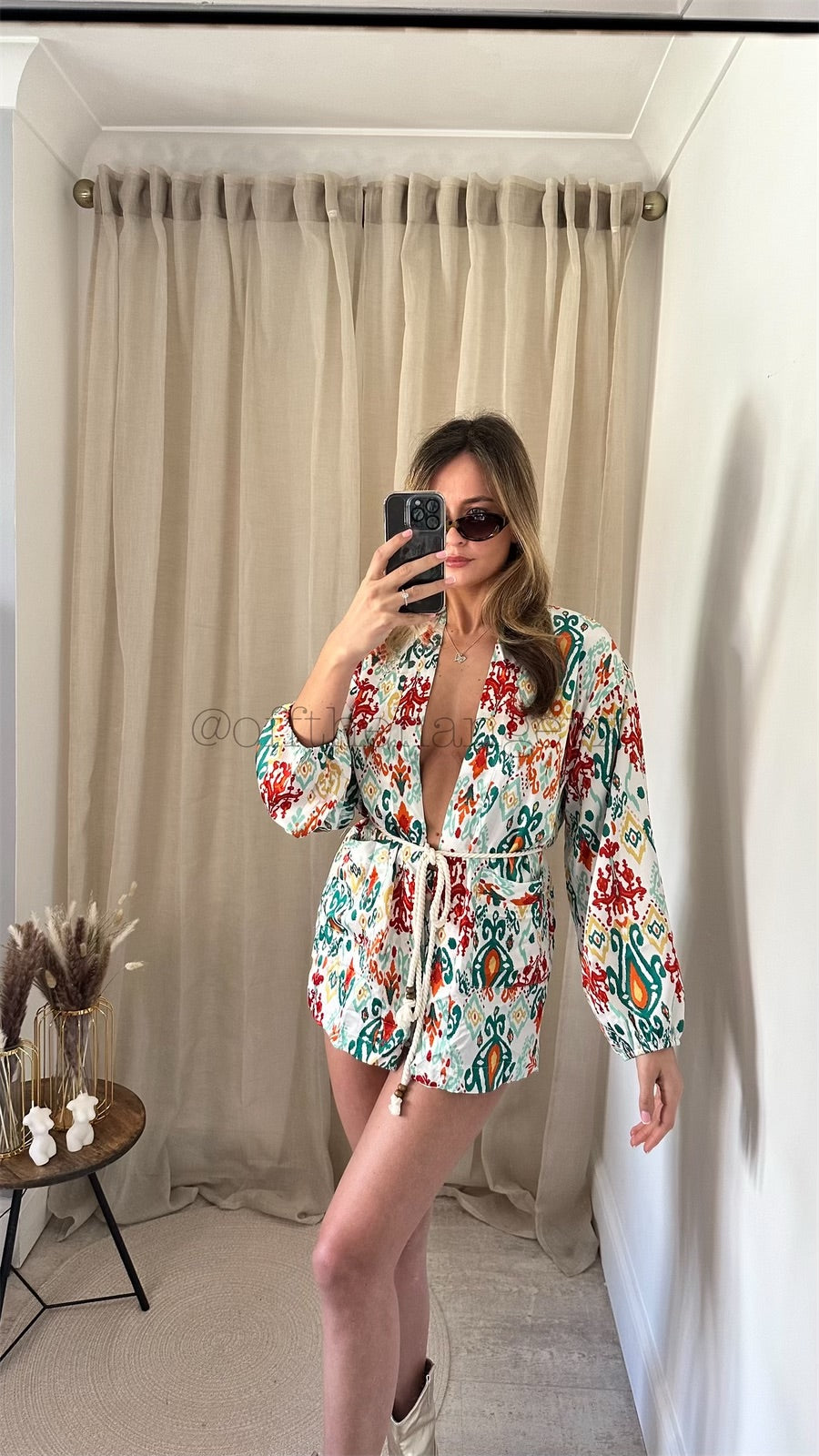 ALLY SILK FEEL PRINTED SHORT SET