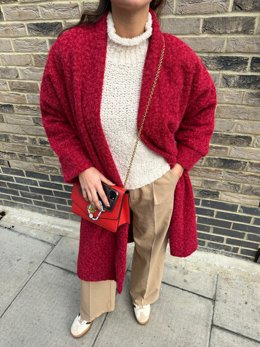 HAZEL WOOL FEEL OVERSIZED COAT