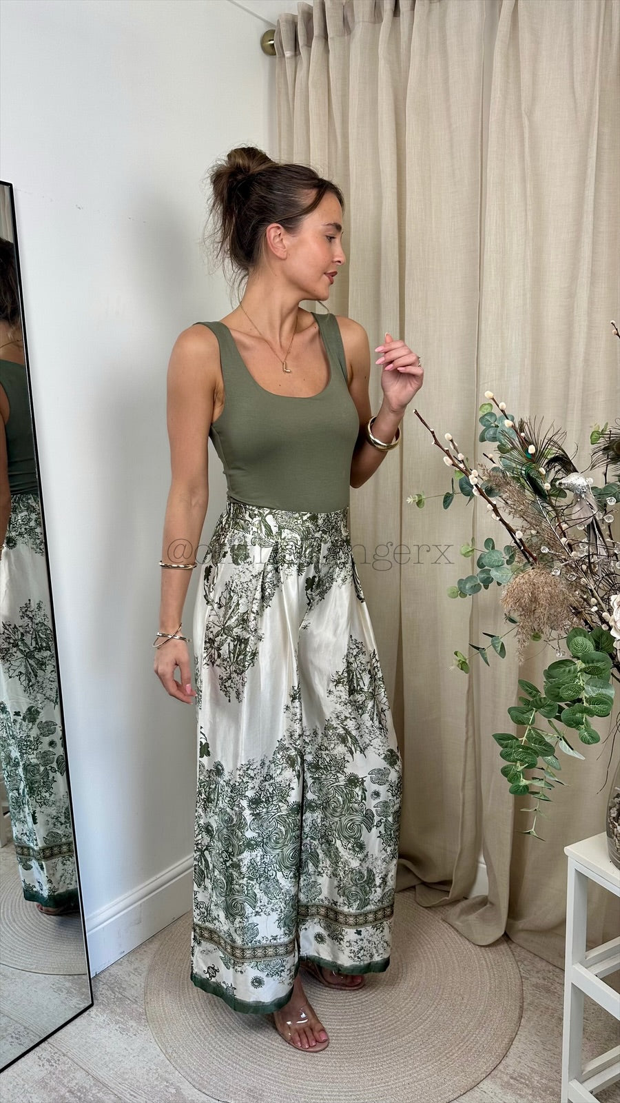 LIBBY PATTERNED HIGH WAIST TROUSERS